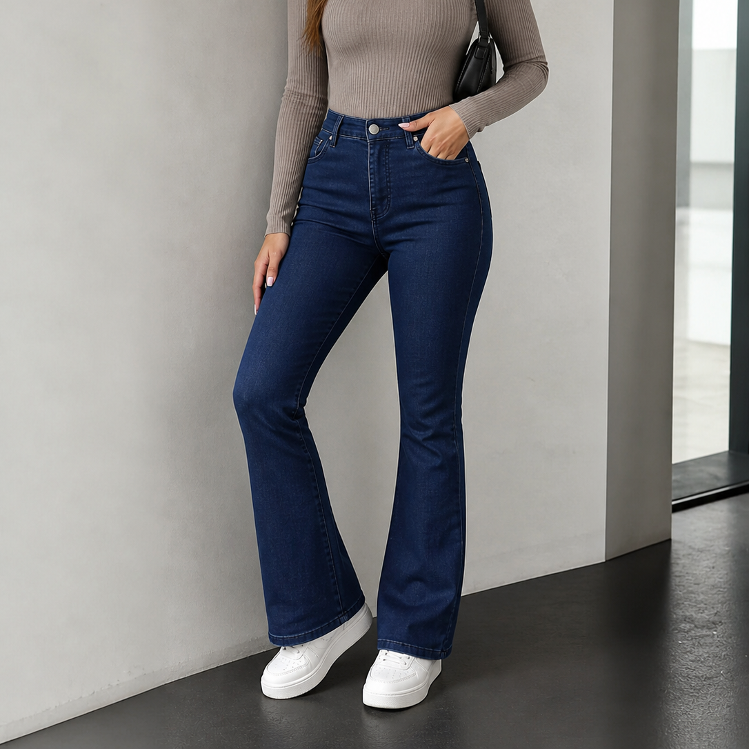 Valentina | Jeans acampanados de tiro alto efecto push up