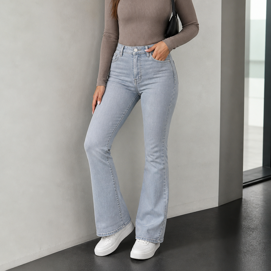 Valentina | Jeans acampanados de tiro alto efecto push up