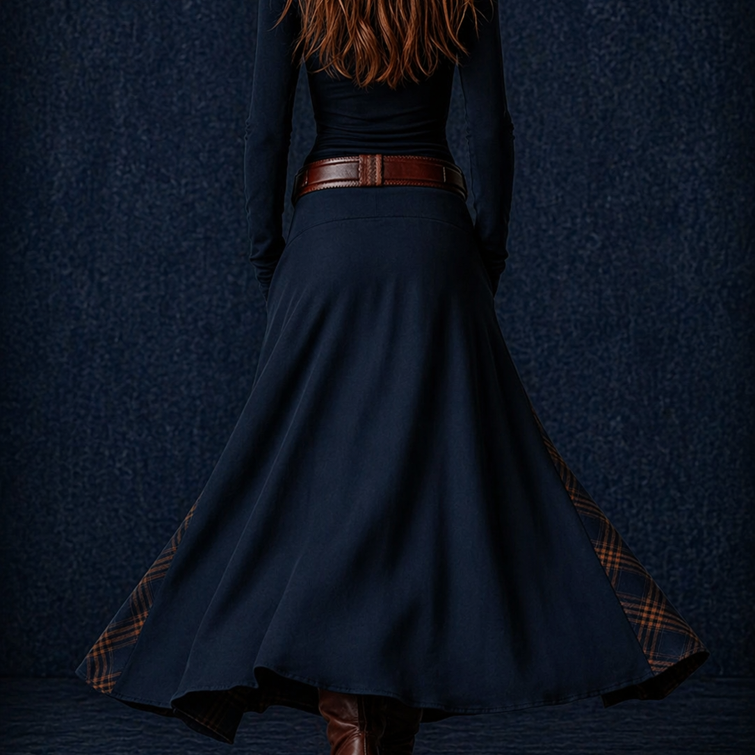 Valeria | Vestido maxi de ante con cinturón
