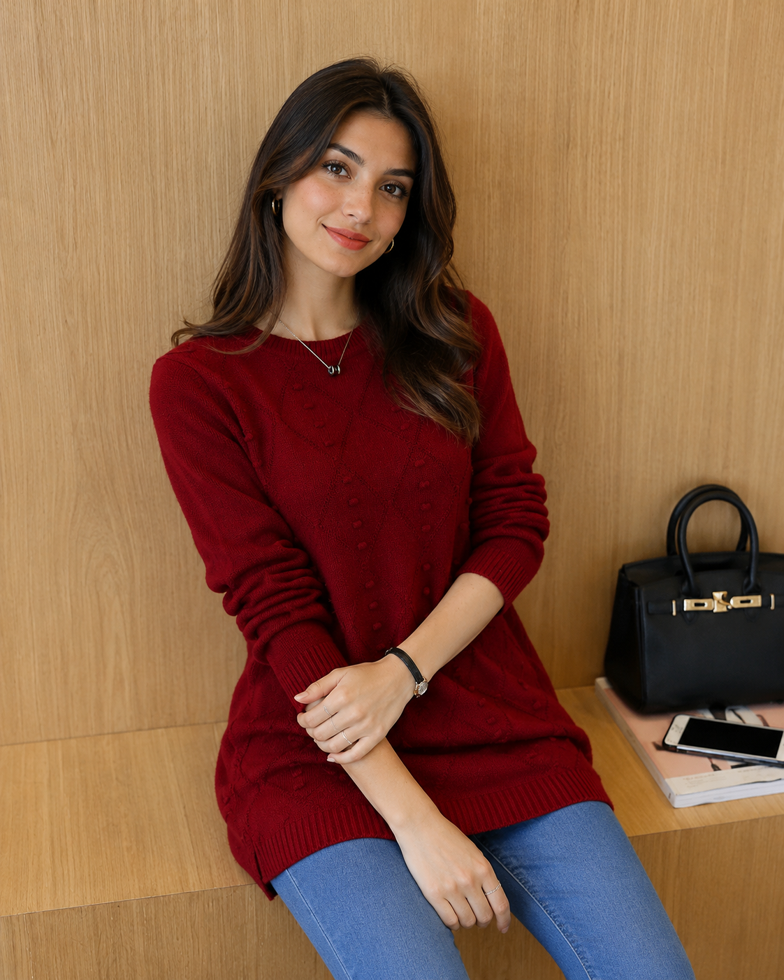 Alma | Jersey largo de punto para mujer