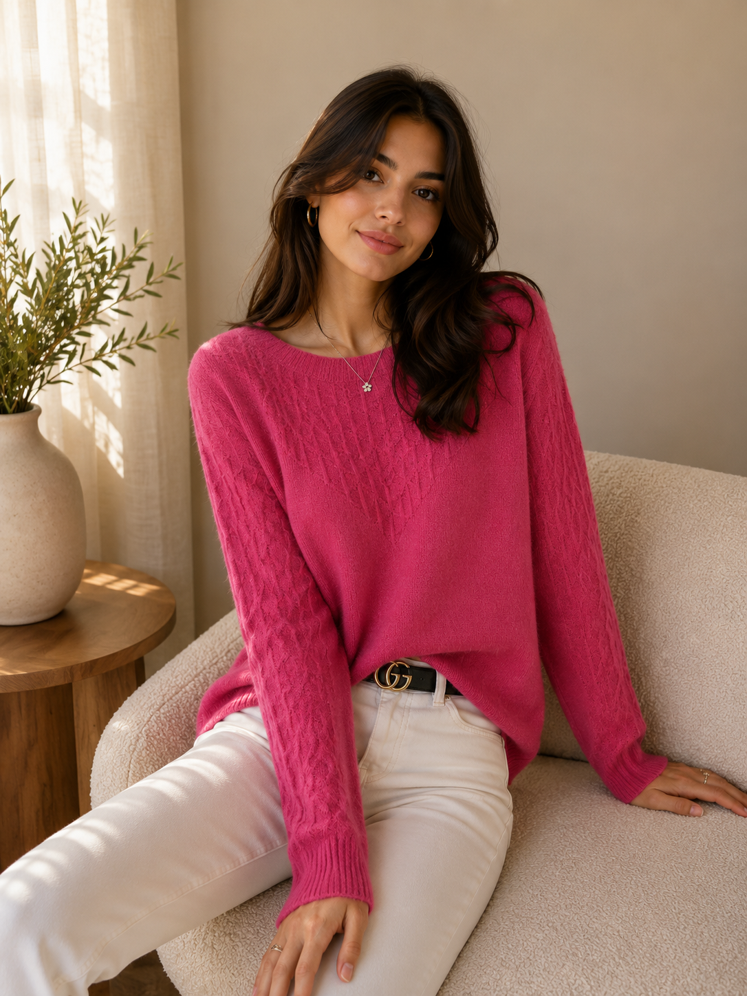 Luna | Jersey de punto calado para mujer