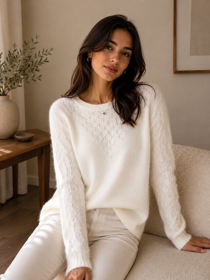 Luna | Jersey de punto calado para mujer