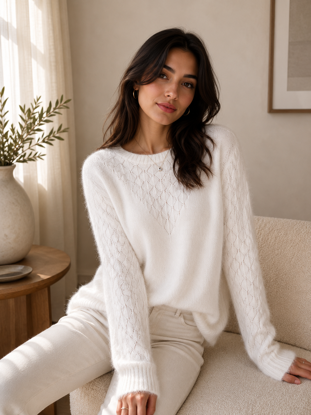 Luna | Jersey de punto calado para mujer