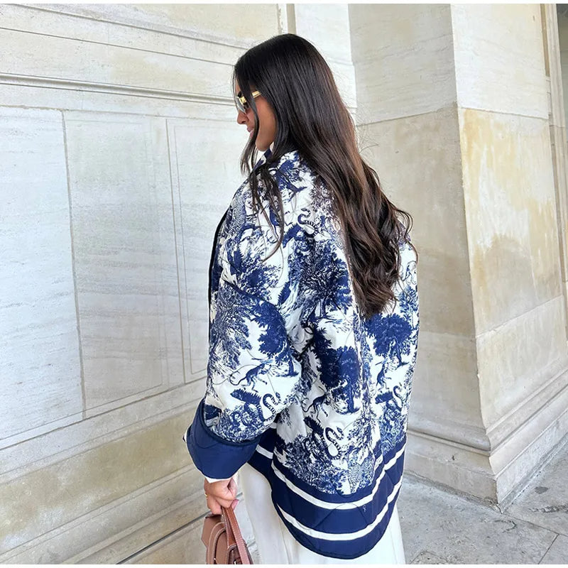 Carla | Chaqueta acolchada estampada