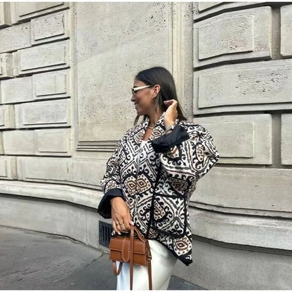 Carla | Chaqueta acolchada estampada