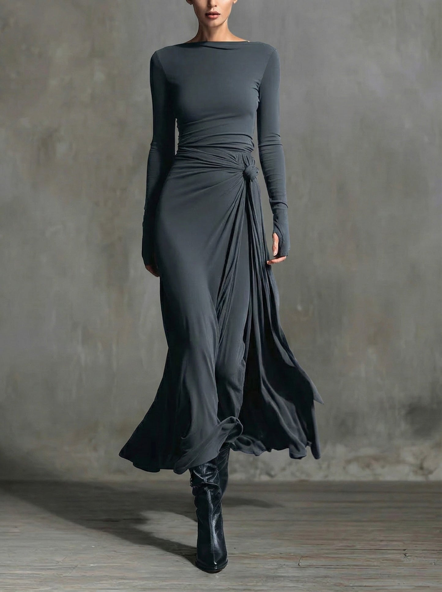 Belen | Vestido Maxi con Lazo Lateral