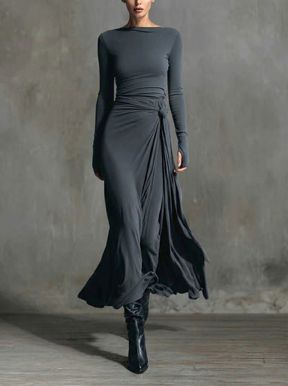 Belen | Vestido Maxi con Lazo Lateral