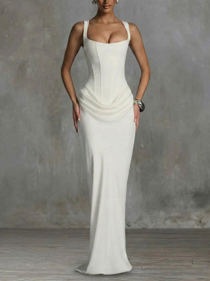 Irene | Vestido Maxi con Escote Cuadrado