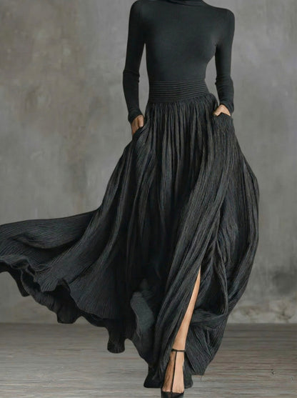 Pilar | Vestido maxi de cintura alta
