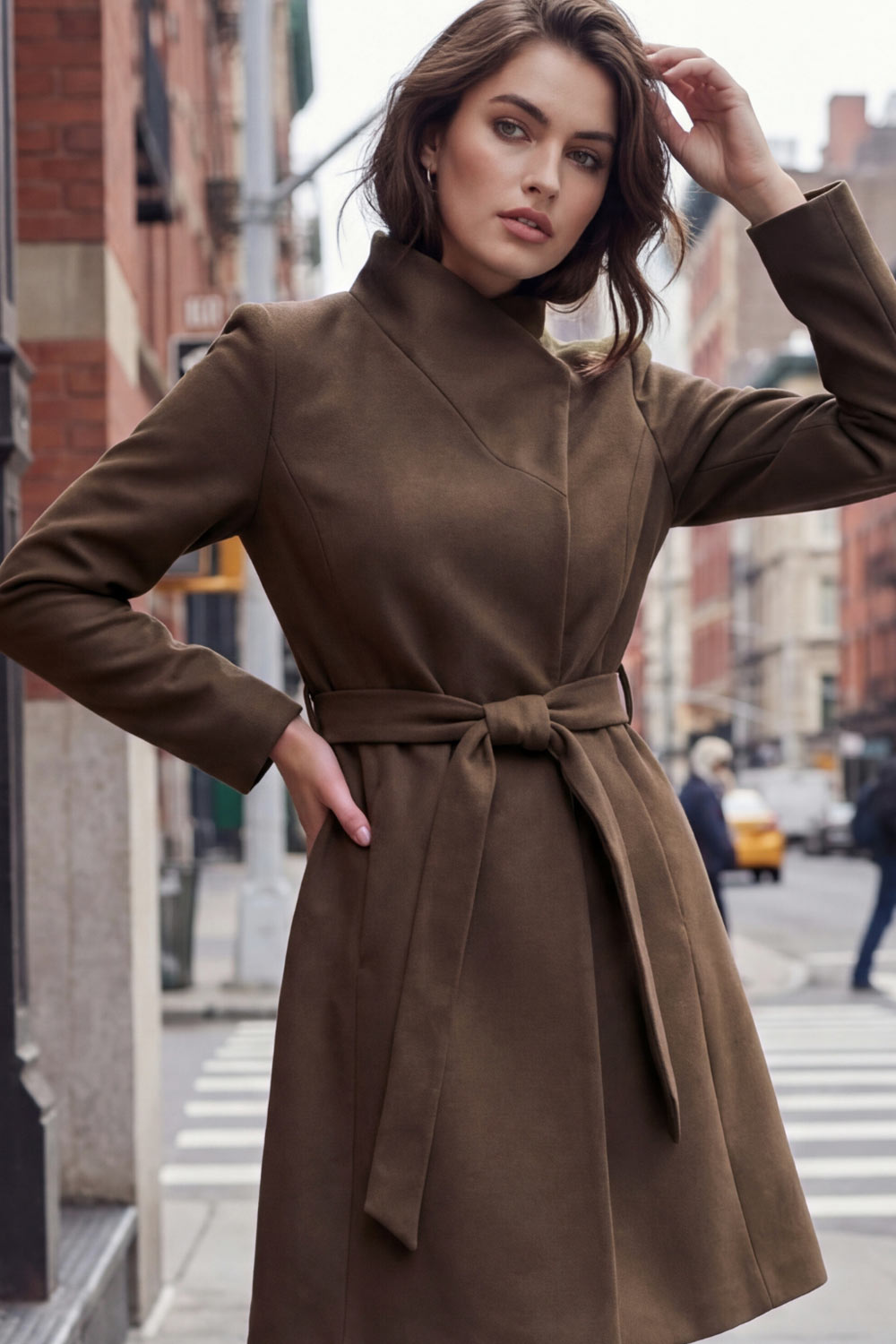 Lucía | Abrigo midi solapa