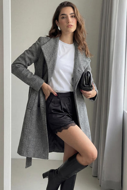 Lola | Abrigo midi solapa