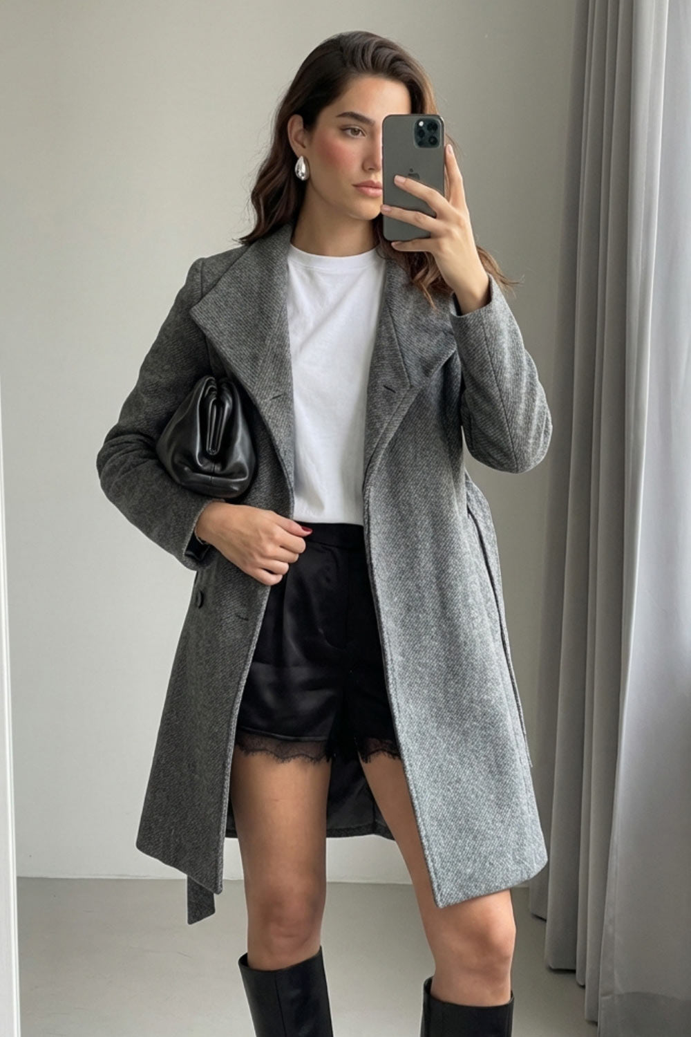 Lola | Abrigo midi solapa