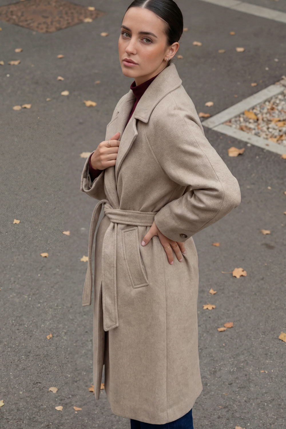 Leire | Abrigo oversized cinturón
