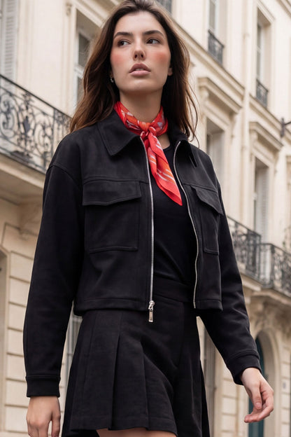 Lucía | Chaqueta bolsillos efecto ante