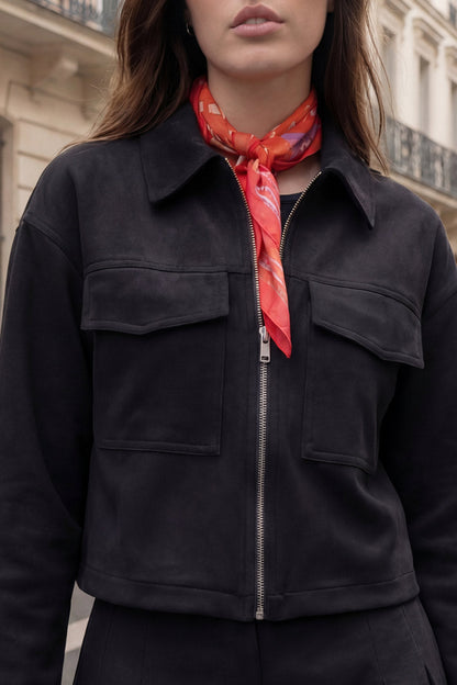 Lucía | Chaqueta bolsillos efecto ante