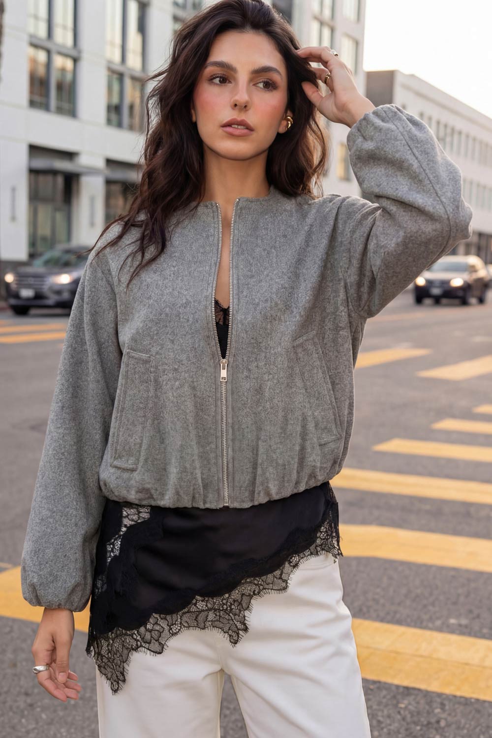 Noelia | Chaqueta  bomber bolsillos
