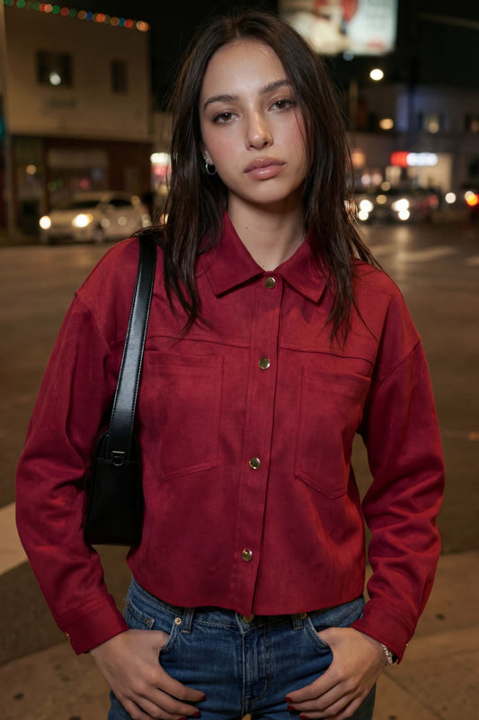 Julia | Chaqueta  corta oversized con bolsillos