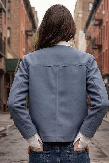 Estefania | Chaqueta  cuello redondo bolsillos