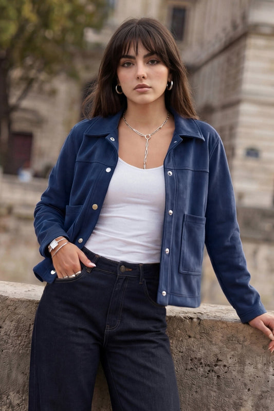 Ana | Chaqueta efecto ante bolsillos