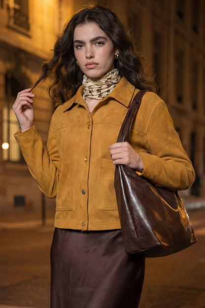 Sonia | Chaqueta efecto ante bolsillos