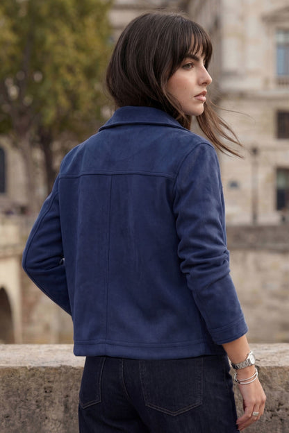 Ana | Chaqueta efecto ante bolsillos