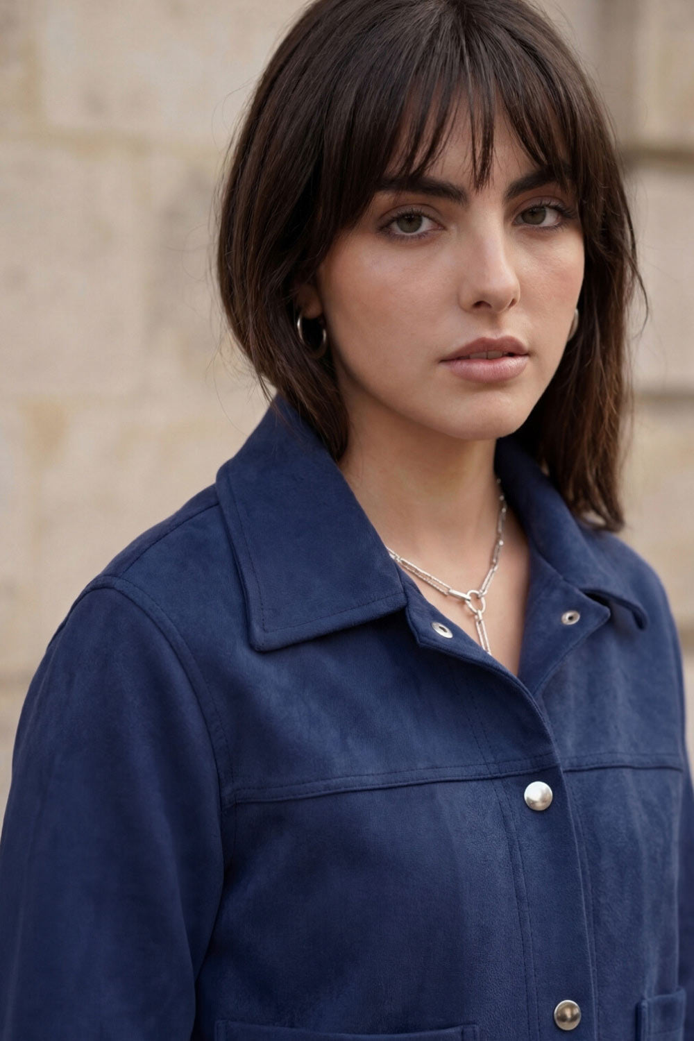 Ana | Chaqueta efecto ante bolsillos