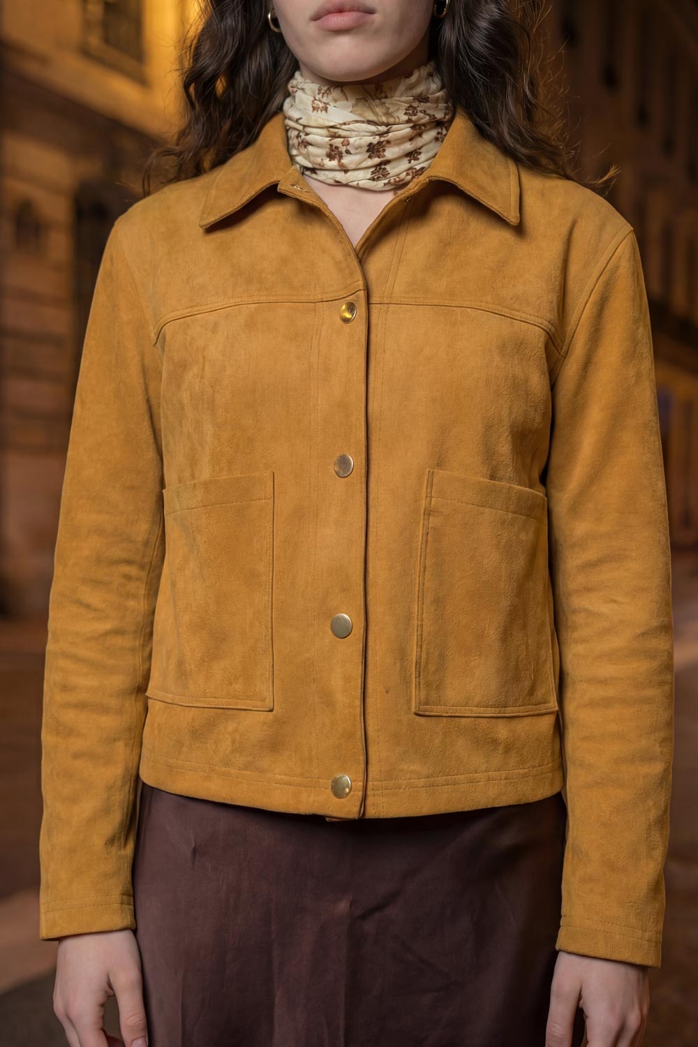 Sonia | Chaqueta efecto ante bolsillos