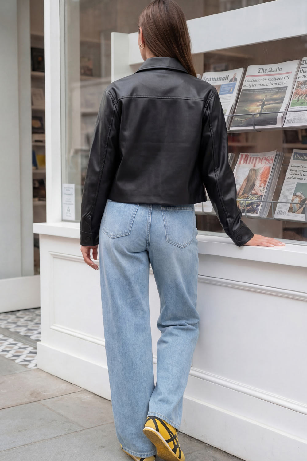 Estrella | Chaqueta efecto piel botones