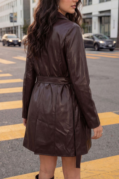 Claudia | Gabardina regular efecto piel