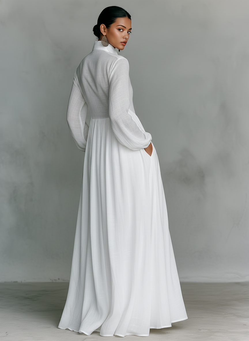 Elena | Vestido maxi minimalista