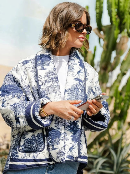 Carla | Chaqueta acolchada estampada