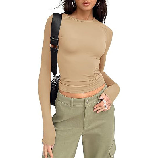 Lucía | Camiseta casual de manga larga con cuello redondo