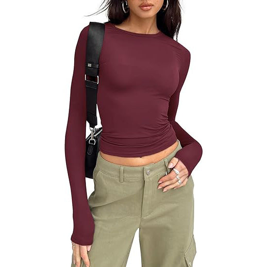 Lucía | Camiseta casual de manga larga con cuello redondo