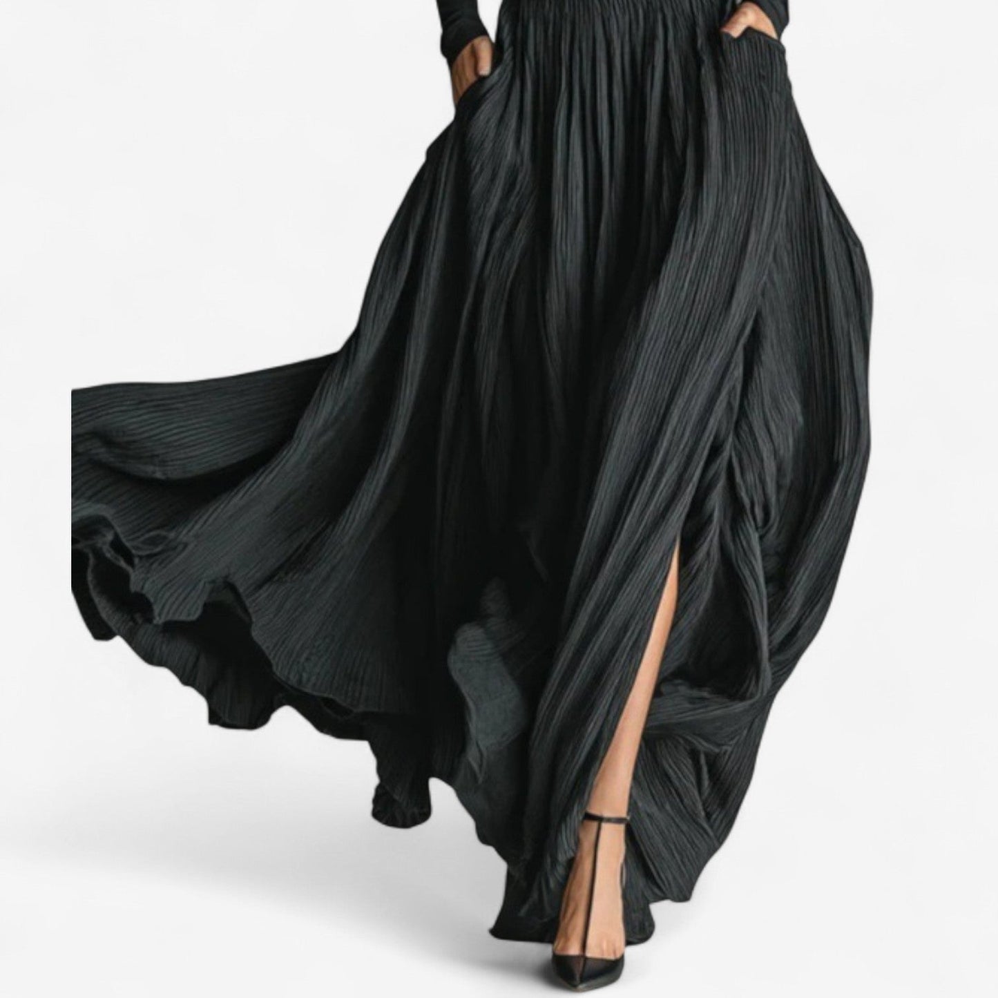 Pilar | Vestido maxi de cintura alta