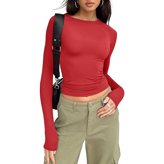 Lucía | Camiseta casual de manga larga con cuello redondo