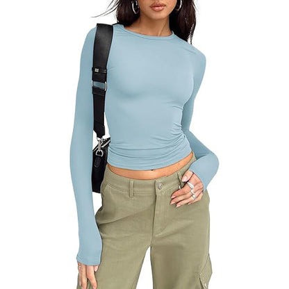 Lucía | Camiseta casual de manga larga con cuello redondo