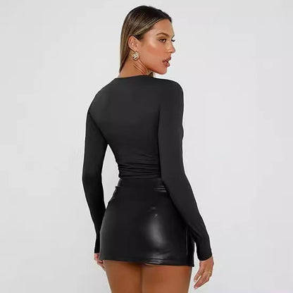 Lucía | Camiseta casual de manga larga con cuello redondo
