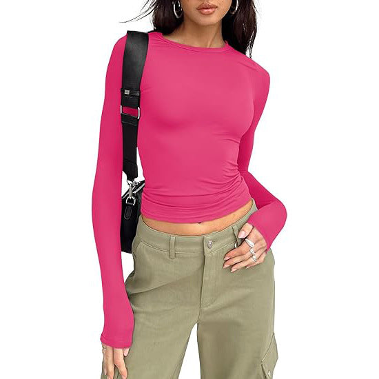 Lucía | Camiseta casual de manga larga con cuello redondo