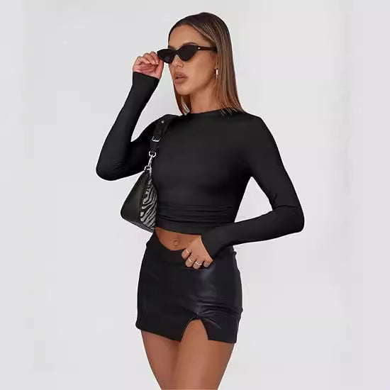 Lucía | Camiseta casual de manga larga con cuello redondo
