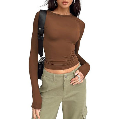 Lucía | Camiseta casual de manga larga con cuello redondo