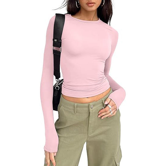 Lucía | Camiseta casual de manga larga con cuello redondo