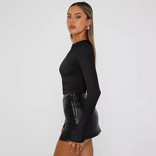 Lucía | Camiseta casual de manga larga con cuello redondo