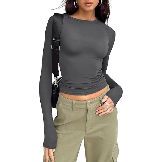 Lucía | Camiseta casual de manga larga con cuello redondo
