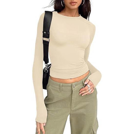 Lucía | Camiseta casual de manga larga con cuello redondo