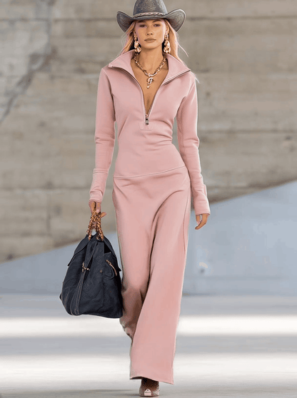 Susana | Vestido deportivo con cremallera y cuello en V