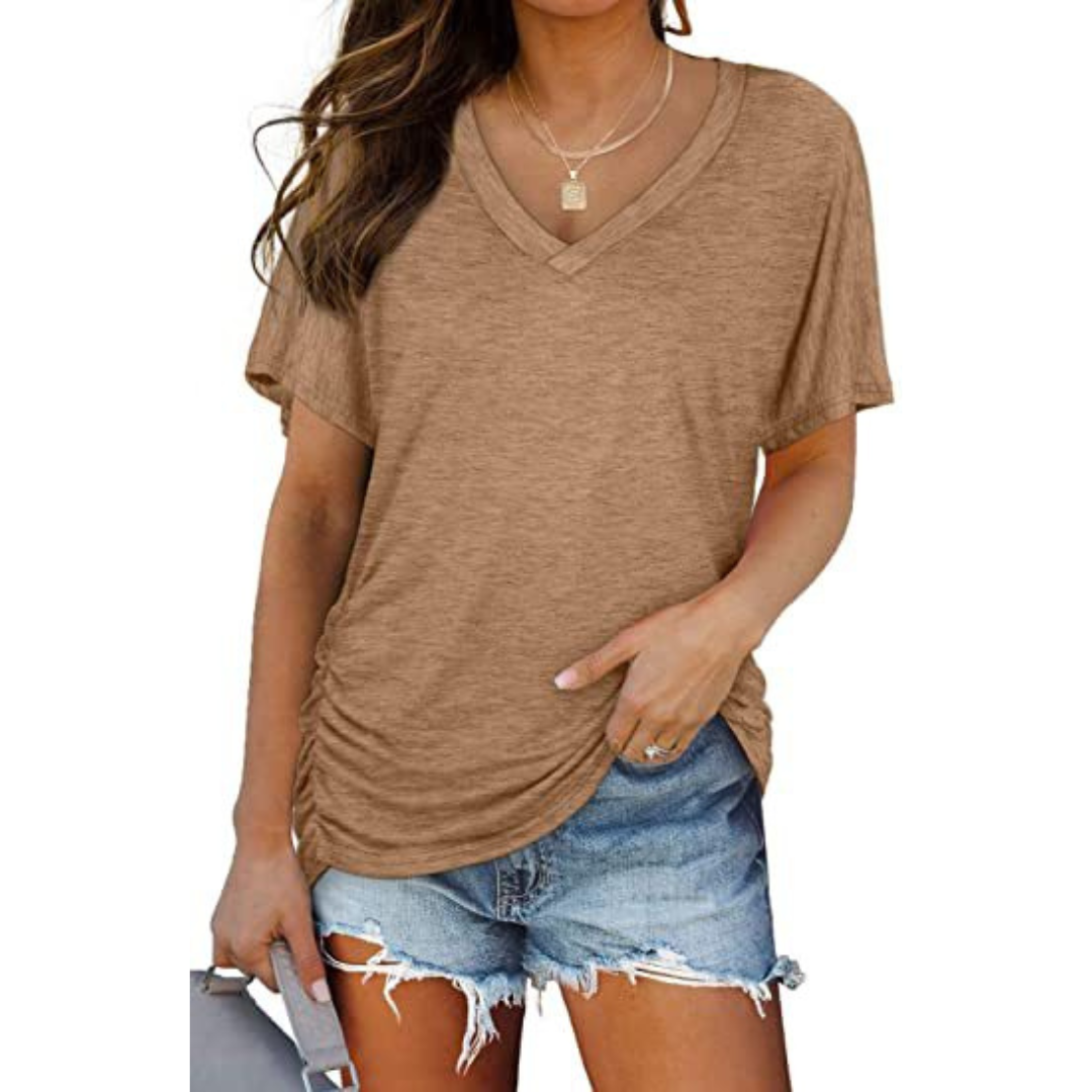 Elena | Camiseta suelta con escote en V