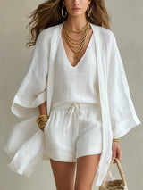 Martina - Conjunto de tres piezas con kimono