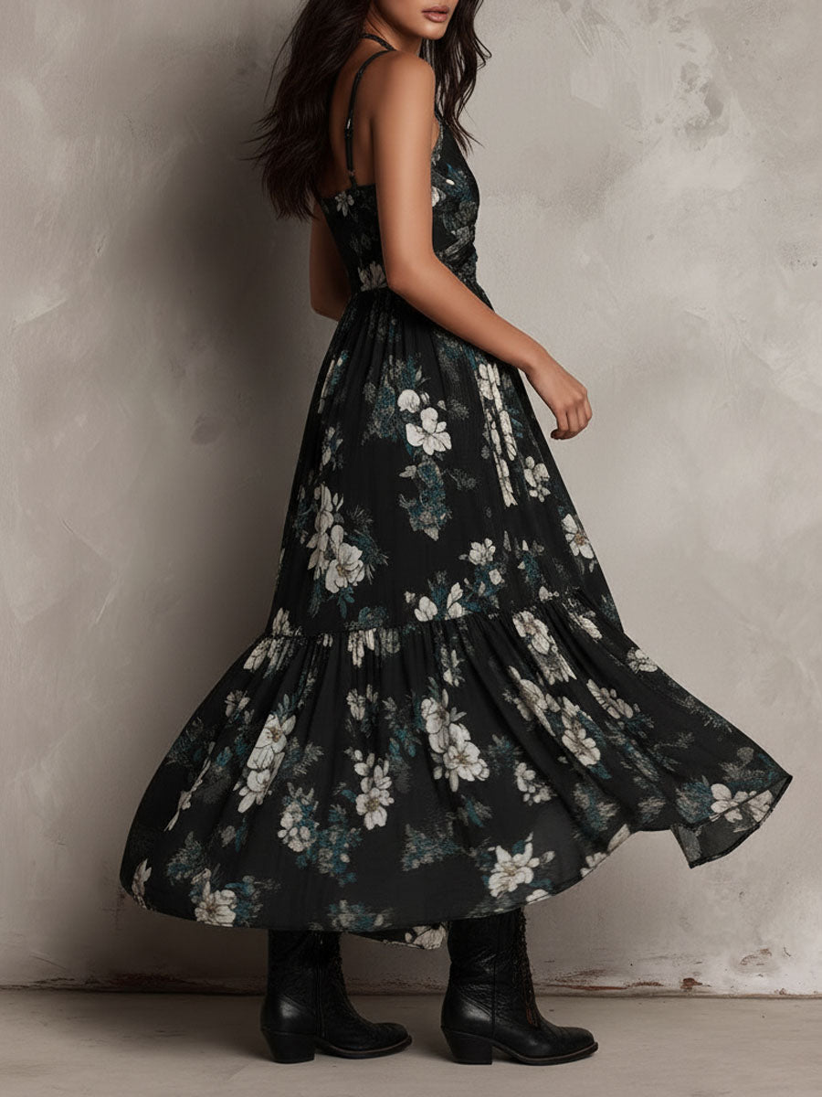 Alma - Vestido bohemio con estampado floral