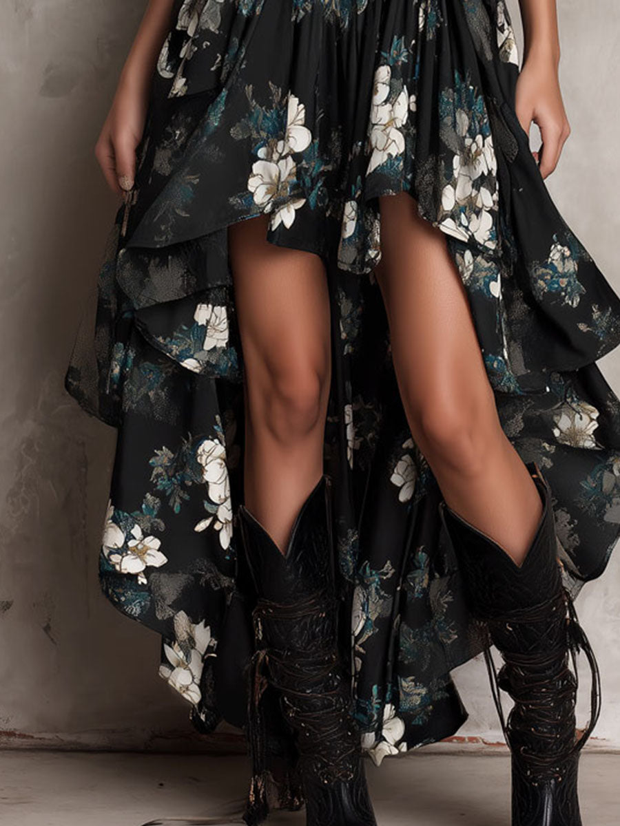 Alma - Vestido bohemio con estampado floral