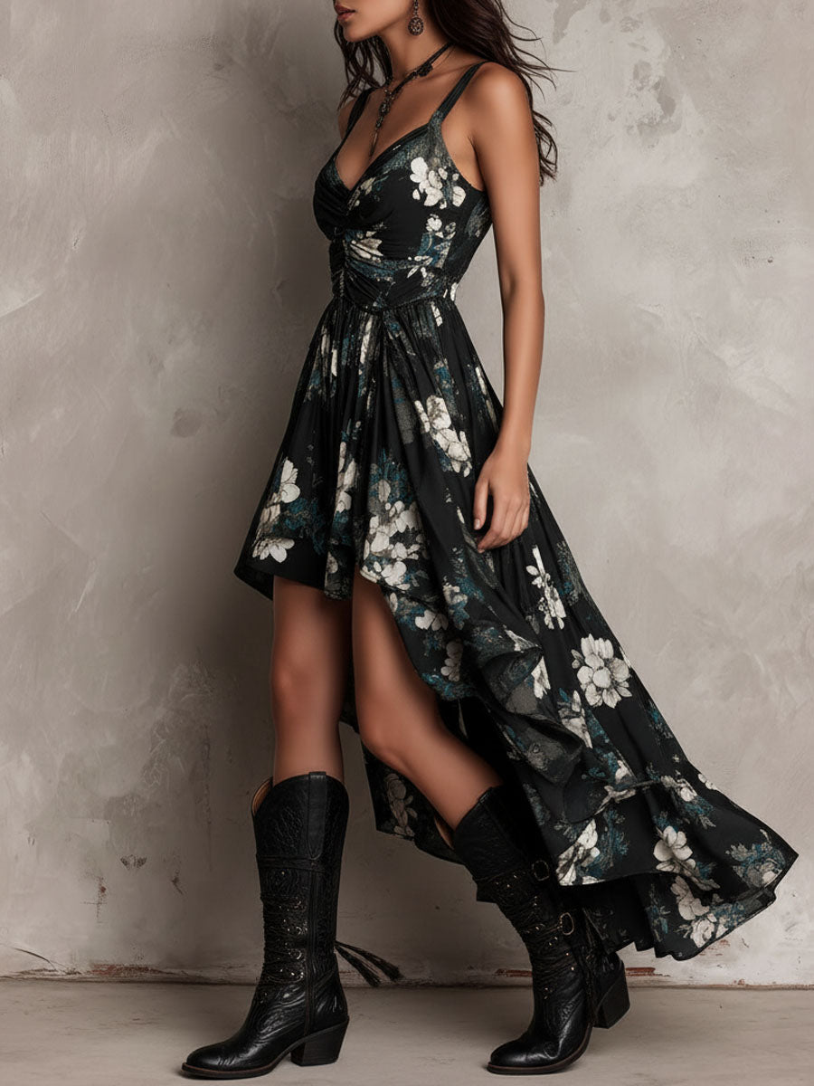Alma - Vestido bohemio con estampado floral